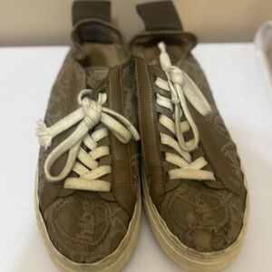 Chloe Brown Lace Sneakers Size 6